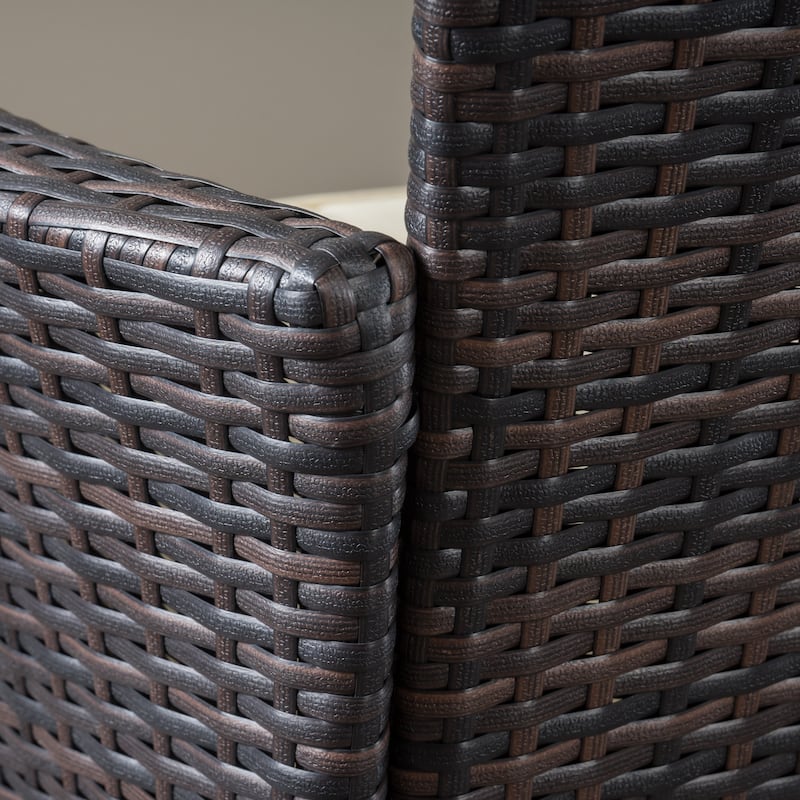 Rodgers Outdoor Multi-Brown 5-piece Dining Wicker Set with Cushions by Christopher Knight Home