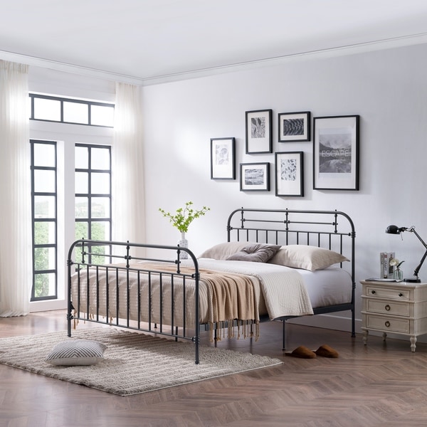Nathan King Size Metal Bed Frame by Christopher Knight Home