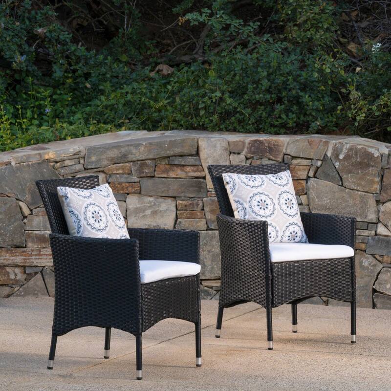 Christopher Knight Home Malta Wicker Patio Armchairs (Set of 2)
