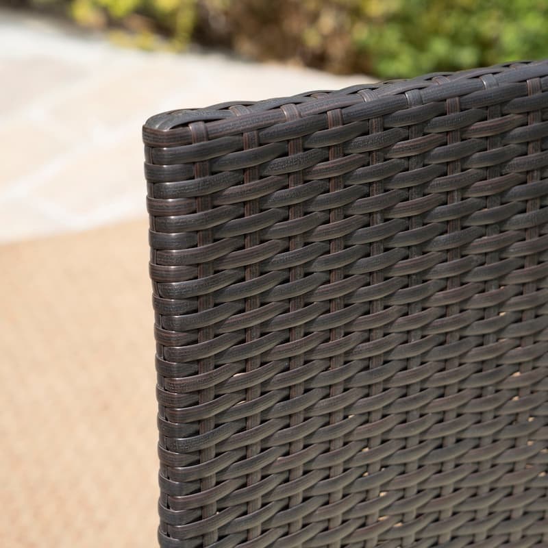 Cordoba Resin Wicker Outdoor Dining Chairs with Cushions (Set of 2) by Christopher Knight Home