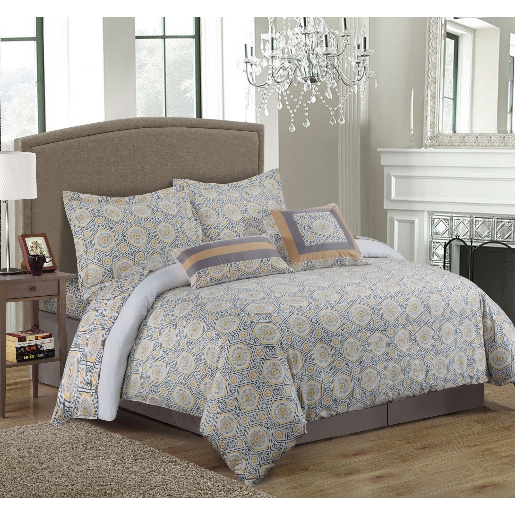 Shop Tribeca Living 300 Thread Count Maldives 5piece Cotton Grey
