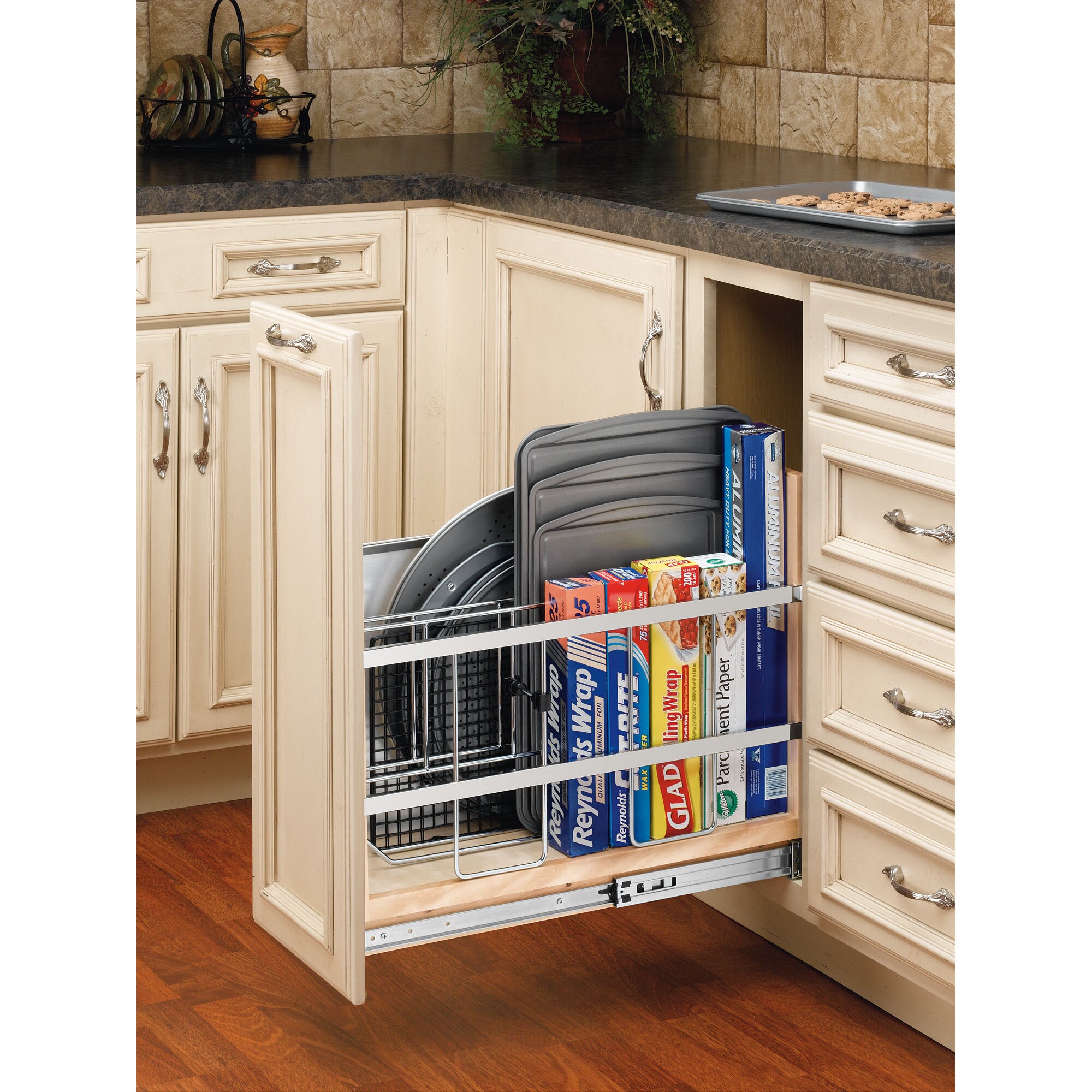 Rev-A-Shelf 447-BC-8C 8-inch Tray Divider/ Foil and Wrap Base