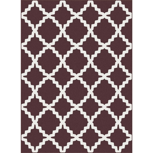 Geometric 1038 Metro Chocolate Rug (7'10 x 10'3) - 7'10