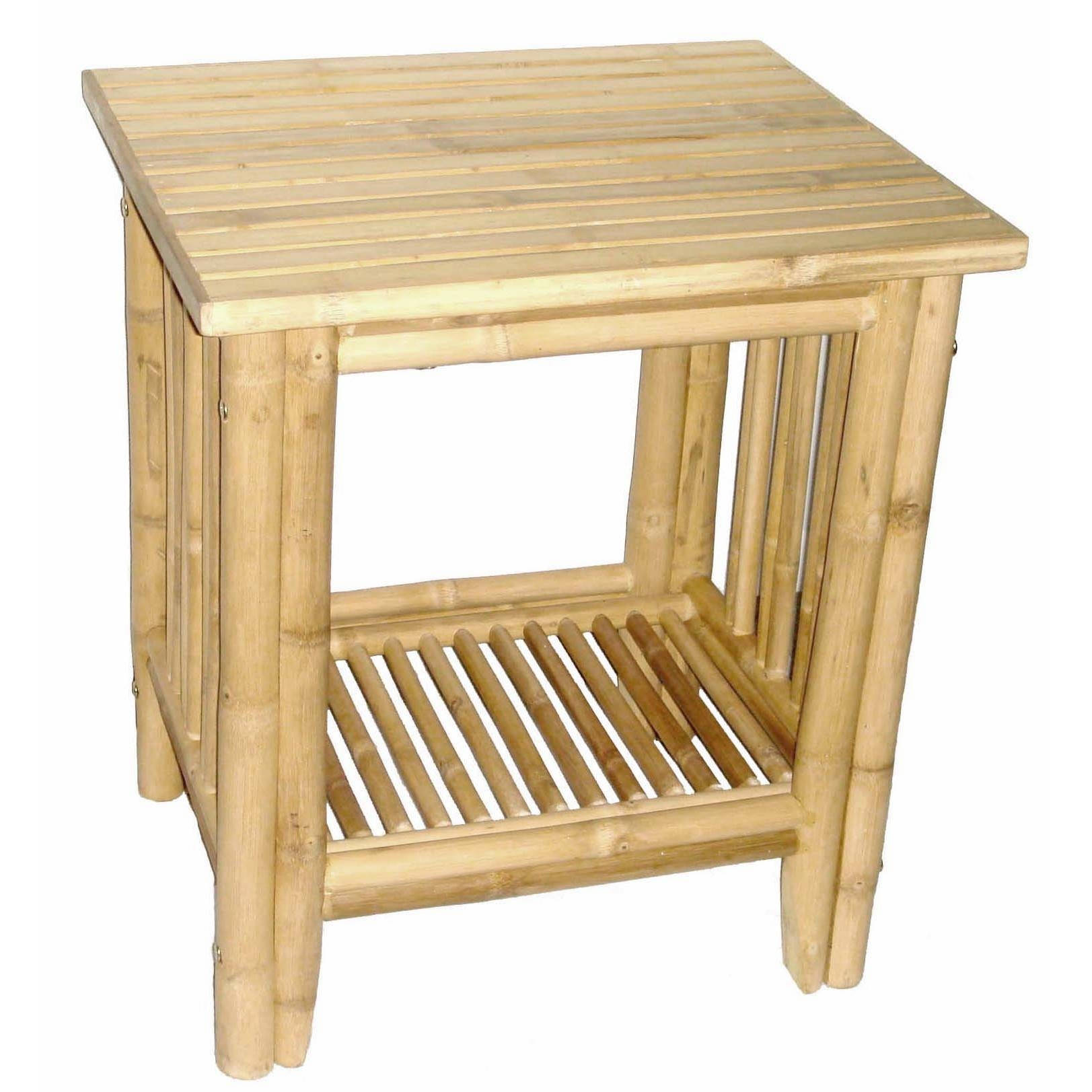 Natural Bamboo End Table (Vietnam) Brown eBay