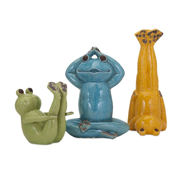 Yoga Frog Statuaries (Set of 3)