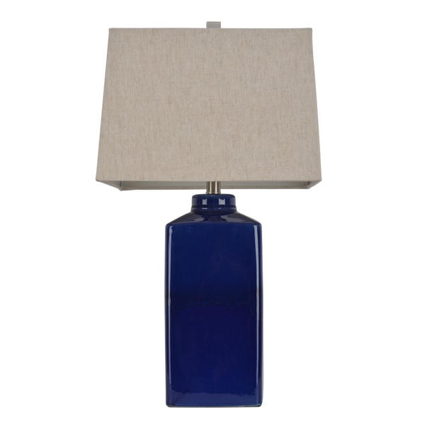 Havenside Home Yorkville 26.5-inch Square Ceramic Table Lamp