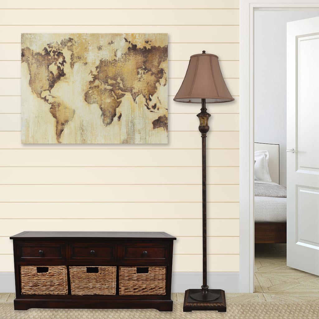 60-inch Golden Bronze Floor Lamp