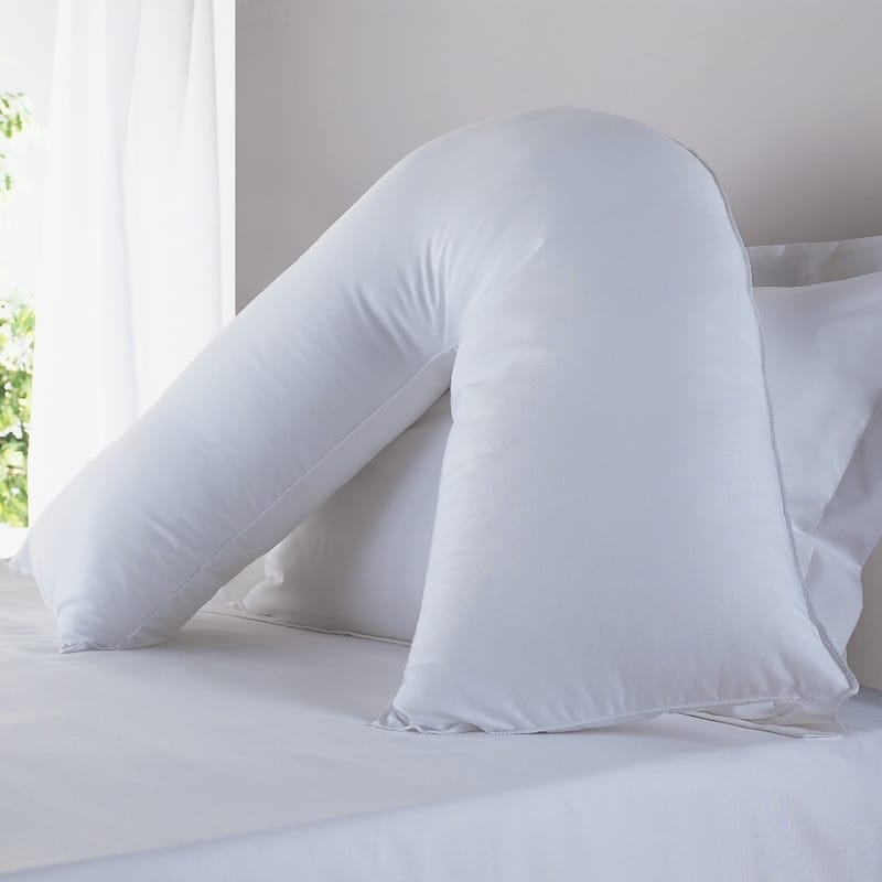 Cheer Collection Down Alternative V Shape Pillow - White