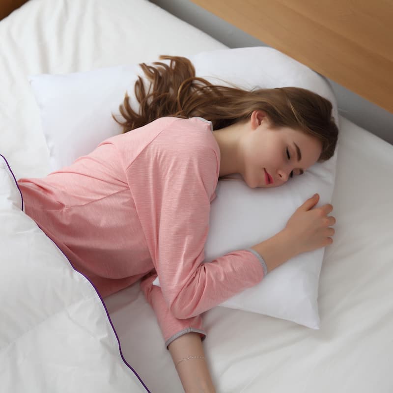 Cheer Collection Down Alternative V Shape Pillow - White