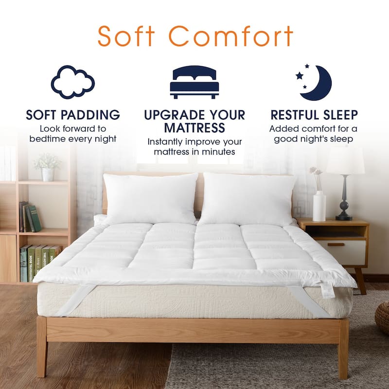 Cheer Collection Down Alternative Mattress Topper/ Fiber Bed