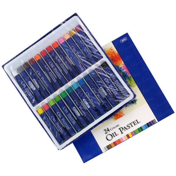 Shop Bazic 24 Assorted Color Oil Pastels - Free Shipping