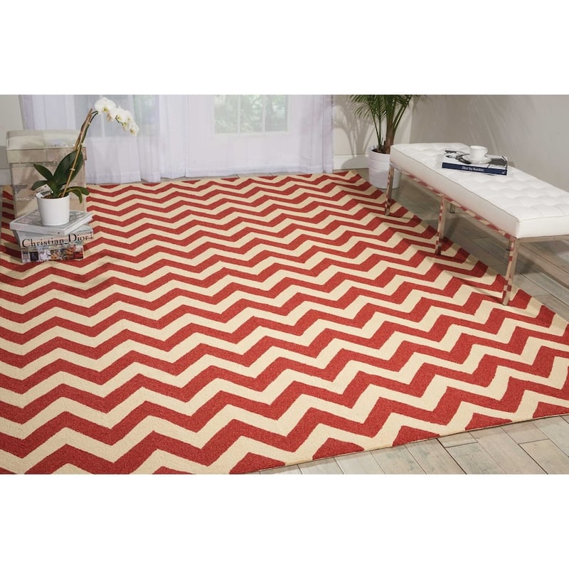 Nourison Portico Chevron Indoor / Outdoor Area Rug