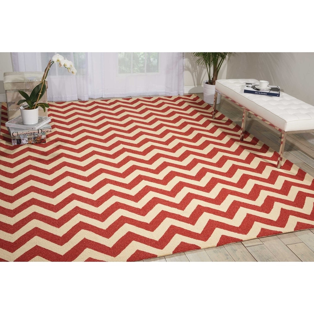 Nourison Portico Chevron Indoor / Outdoor Area Rug