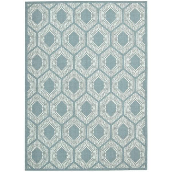 Waverly Sun N' Shade Bubbly Surf Indoor/ Outdoor Rug by Nourison - 7'9 x 10'10