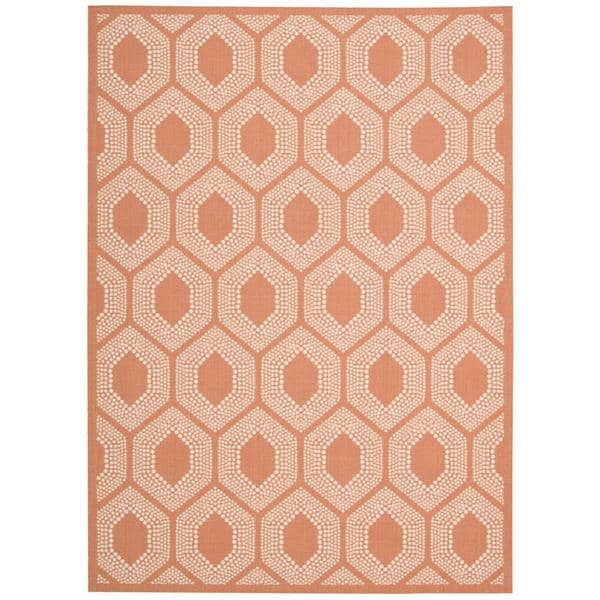 Waverly Sun N' Shade Bubbly Tangerine Indoor/ Outdoor Rug by Nourison