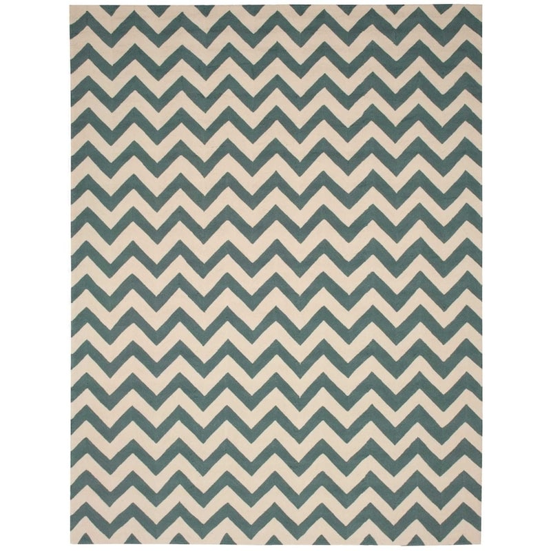 Nourison Portico Chevron Indoor / Outdoor Area Rug - 8' x 10'6" - Green