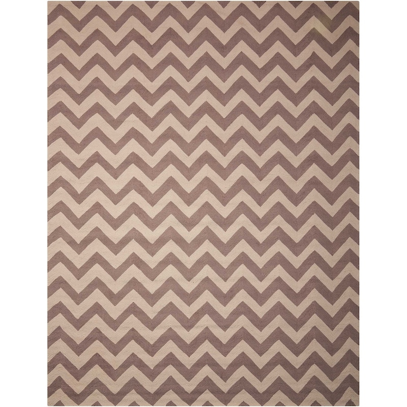 Nourison Portico Chevron Indoor / Outdoor Area Rug - 8' x 10'6" - Grey