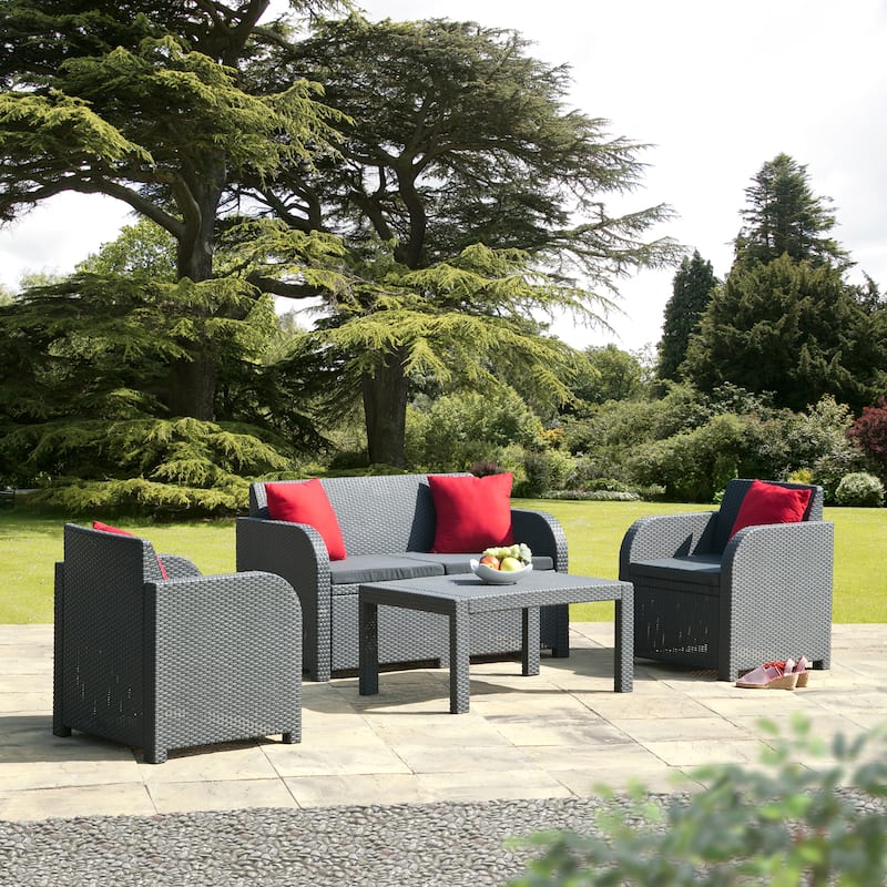Oklahoma Lounge Set w/Cushions Graphite - Graphite Grey