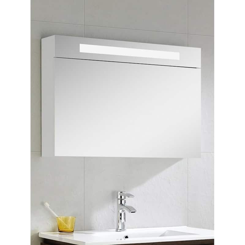 Fine Fixtures Lexington 32-inch White Mirror With LED Light