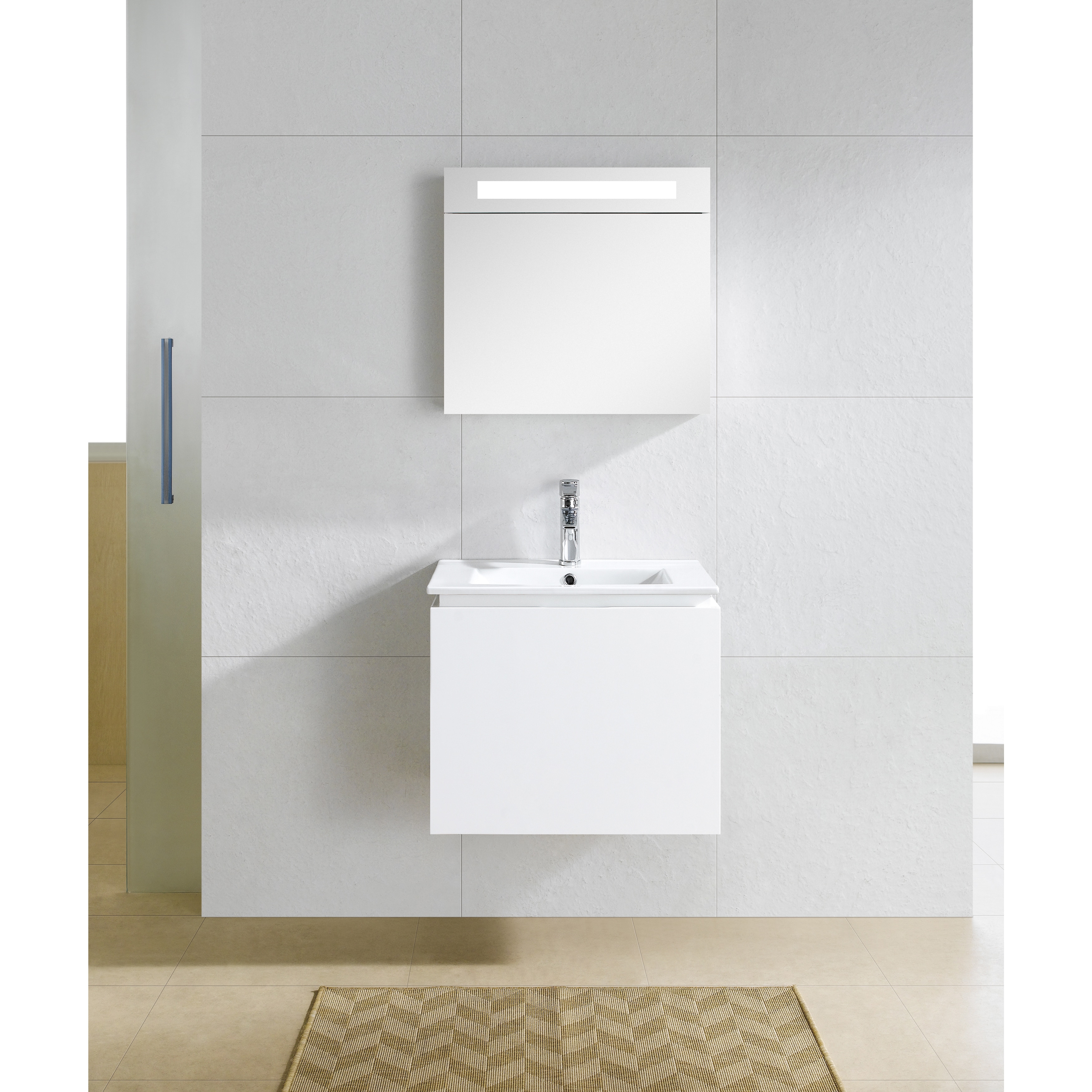 Shop Fine Fixtures Lexington 24 Inch White Mirrored Medicine Cabinet With Led Light Overstock 10173206