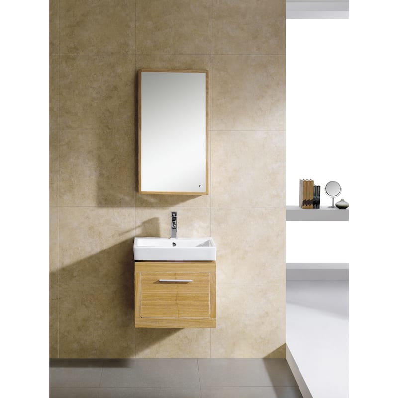 Fine Fixtures Glamour 20-inch Vanity with Vitreous China Sink Top - Tan