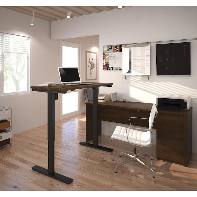 Bestar Prestige L-Desk including Electric Height Adjustable Table