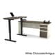 preview thumbnail 8 of 9, Bestar Prestige L-Desk including Electric Height Adjustable Table White Chocolate & Antigua