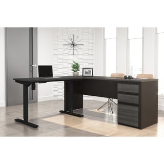 Bestar Prestige L-Desk including Electric Height Adjustable Table