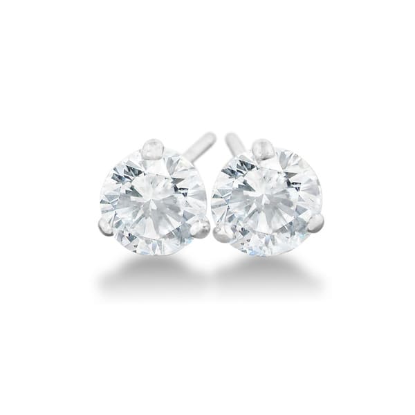 Shop 1 2 Carat Diamond Martini Stud Earrings In 14 Karat White
