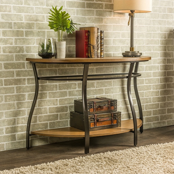 Shop Newcastle Wood and Metal Console Table Free Shipping Today