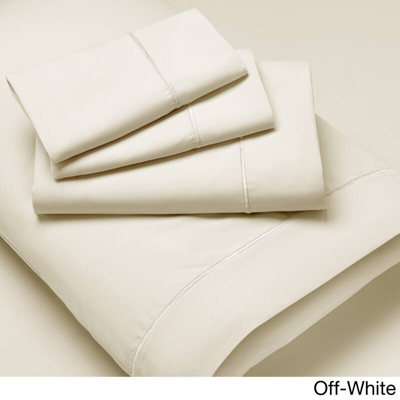 Luxury Microfiber Wrinkle Resistant Bed Sheet Set - Ivory - Twin