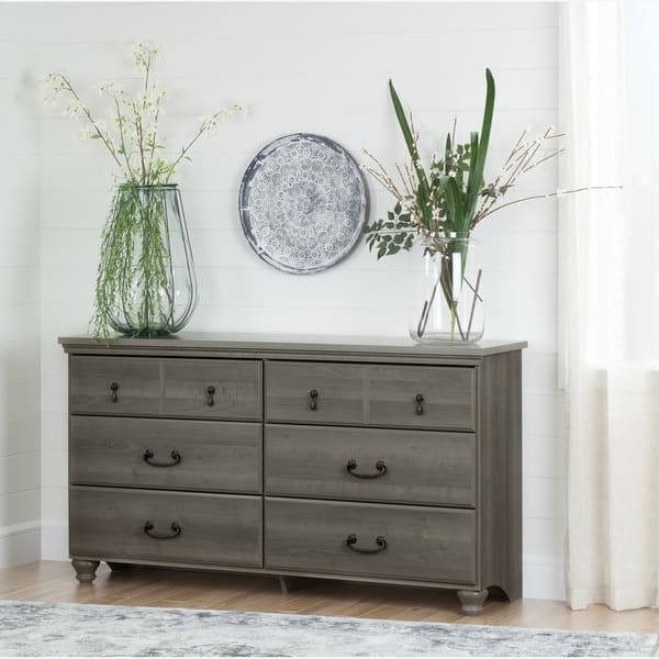 south shore grey dresser Traditional Noble 6-Drawer - Bed Bath & Beyond blue satin prom dress