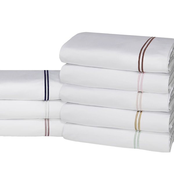 Elle 4 piece 1200 Thread Count Cotton rich Embroidery Sheet Set