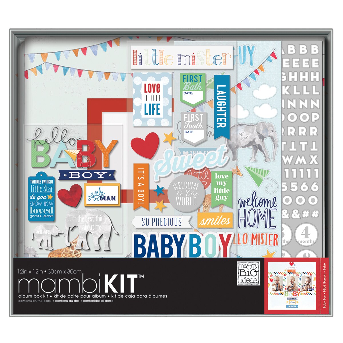 Me & My Big Ideas Boxed Album Kit 12inX12inCool Baby Boy - Bed Bath &  Beyond - 10175741