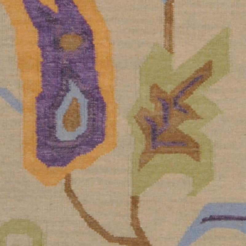 Handmade Vegetable Dye Kilim Wool Runner (India) - 2'5 x 8'2