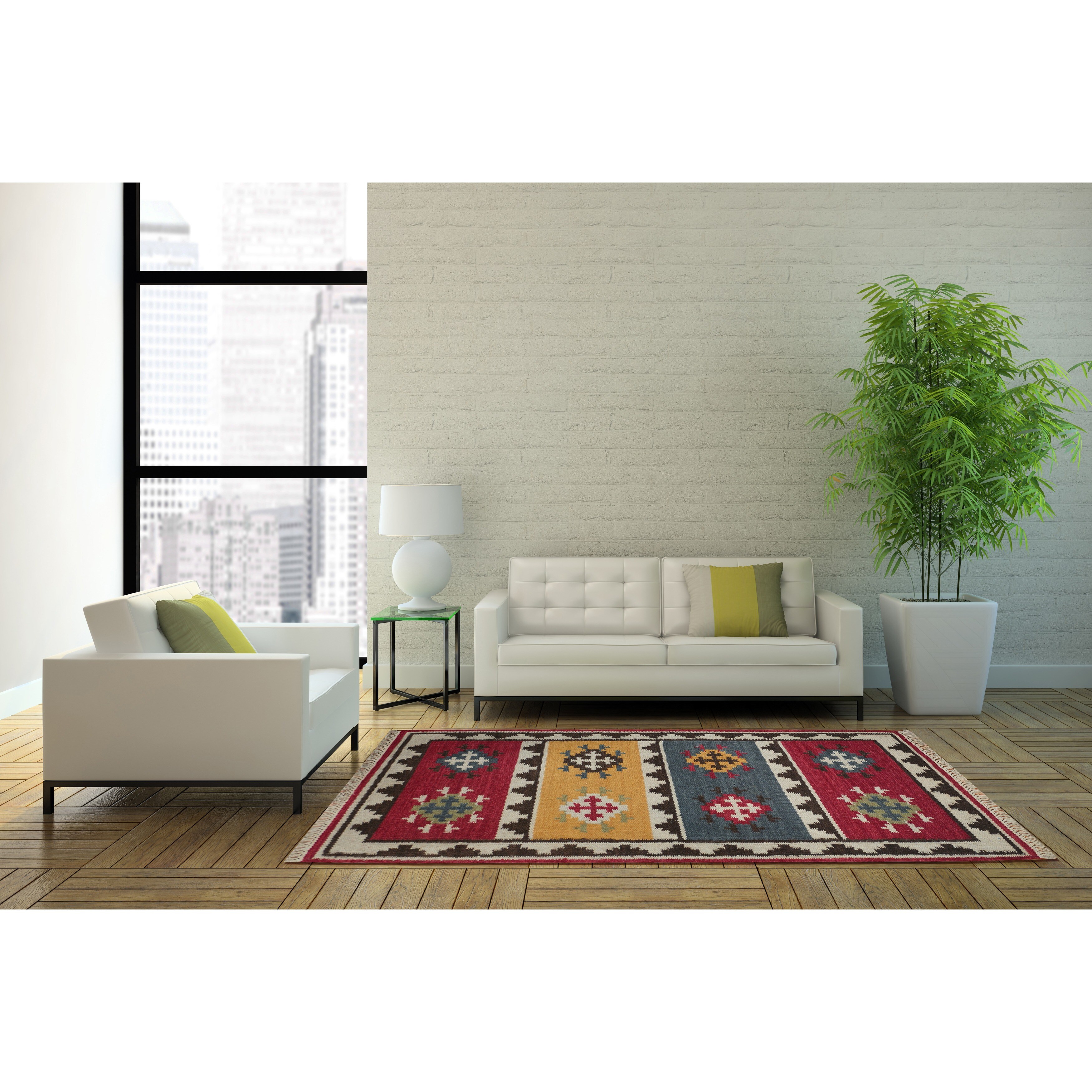 Anatolian Kilim Flat Weave 100% Wool Hand Woven Oriental Rug 4x6 ft Anatolian Kilim Flat Weave 100% Wool Hand Woven Oriental Rug 4x6 ft