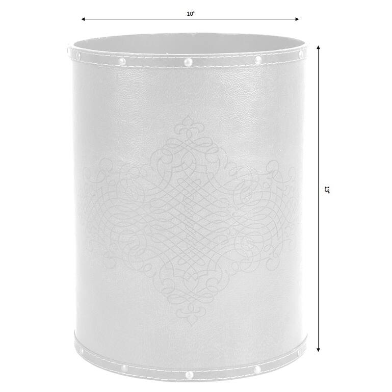 Faux Leather Antique Design Waste Bin