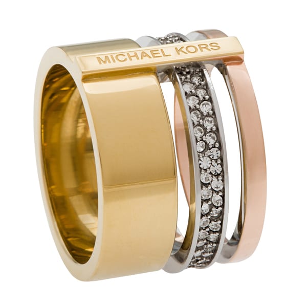 michael kors barrel ring silver