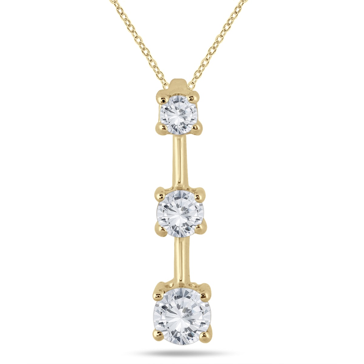 Shop Marquee Jewels 14k Yellow Gold 1ct Tdw Diamond Graduated 3 Stone