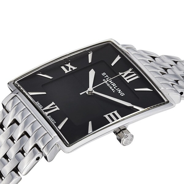 stuhrling original men's gmt stainless steel bracelet watch