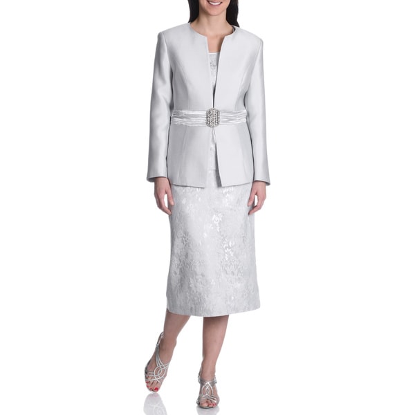 Shop Giovanna Collection Women's 3-piece Skirt Suit - Free Shipping ...