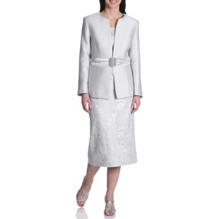 Mia-Knits Collection Women's Glitter Boucle 2-piece Dress Suit ...