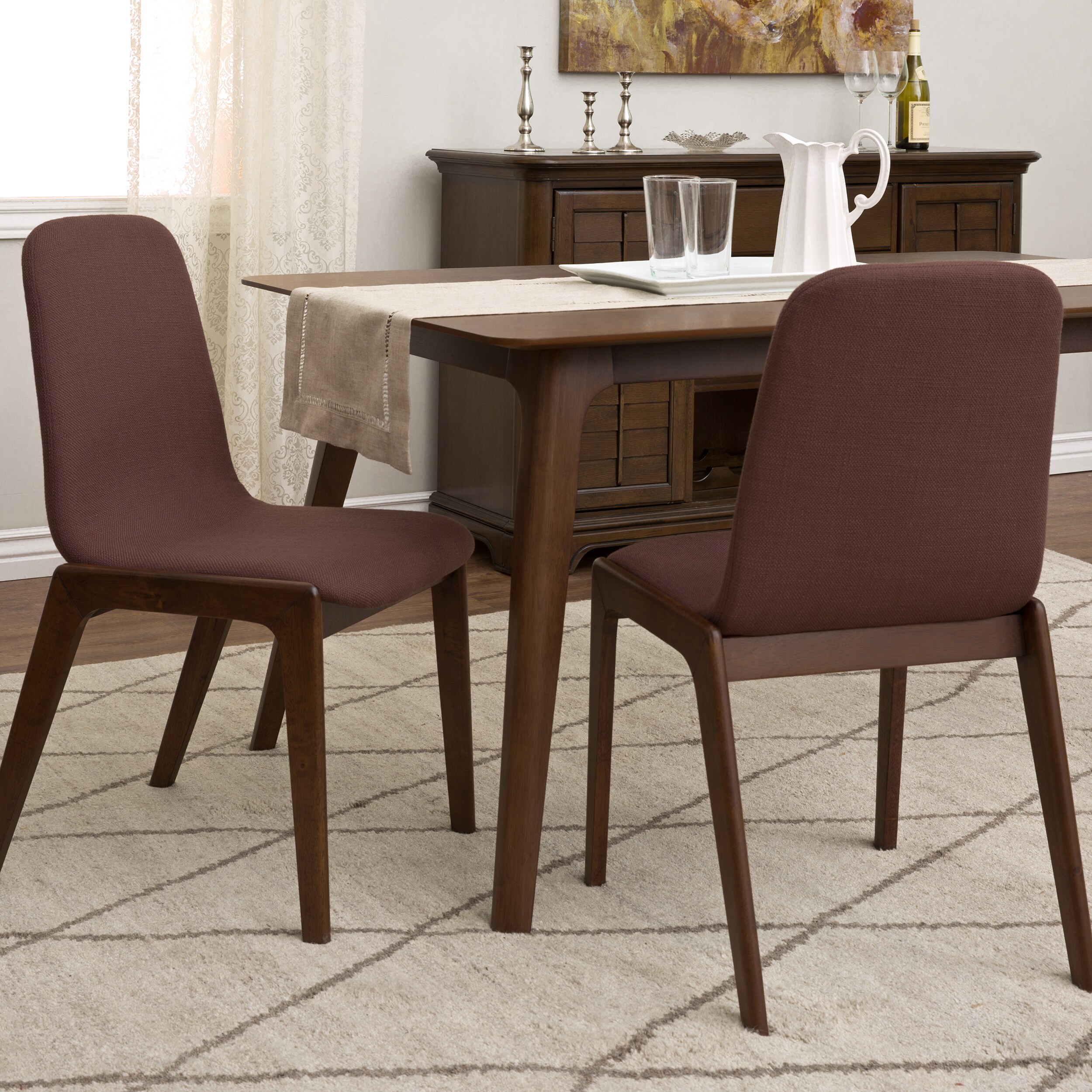 Libra Basket Weave Raisin Dining Chairs Set Of 2 Overstock 10180700