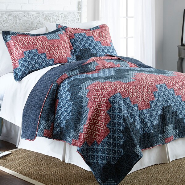 Amraupur Overseas Cassidy 100-percent Cotton 3-piece Reversible Quilt Set