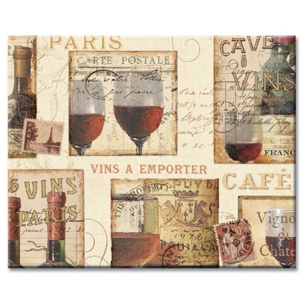 Counterart Glass French Cellar Wine Design Cutting Board - 12x15