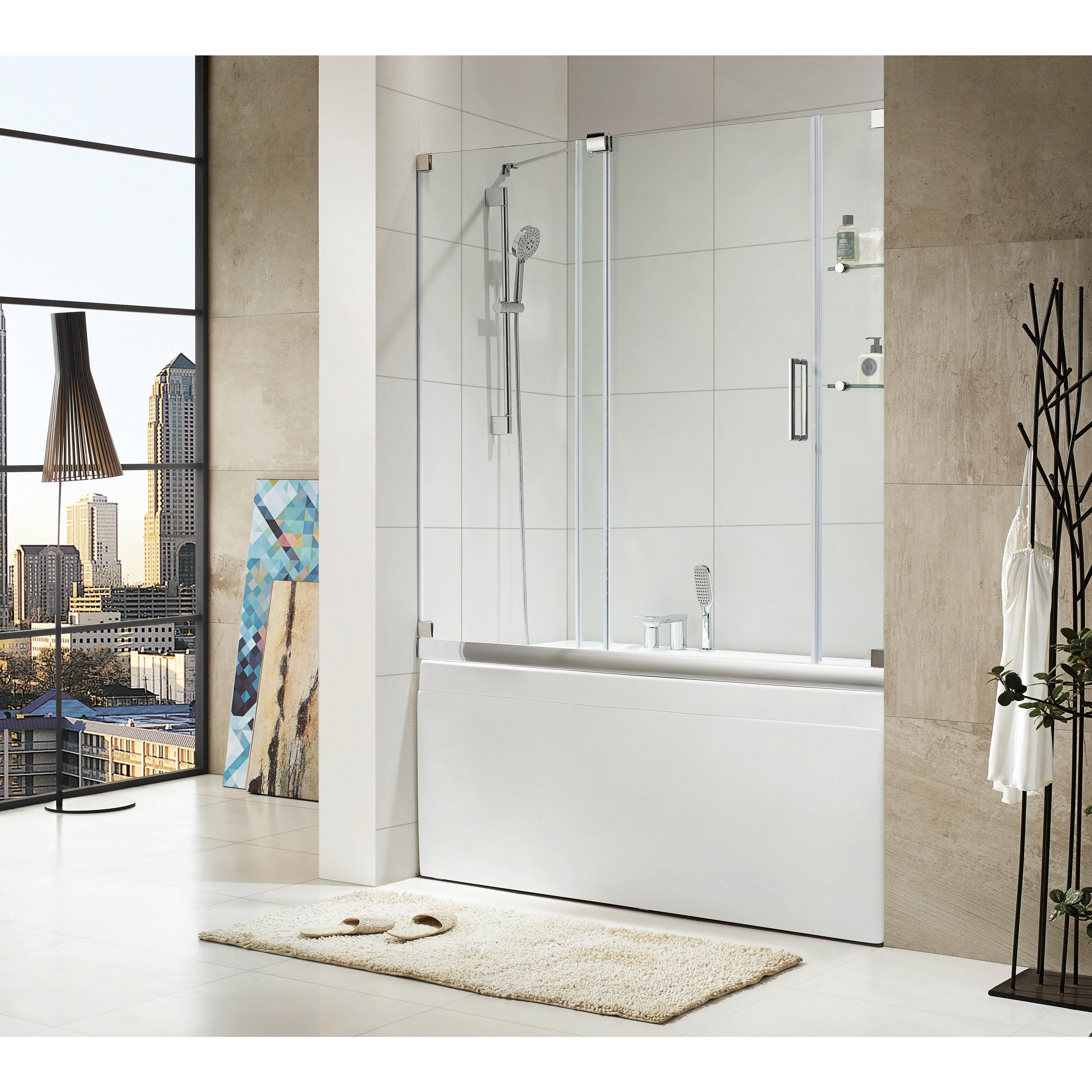 Shop Paragon Bath Oasis E Premium 10mm Thick Clear Tempered