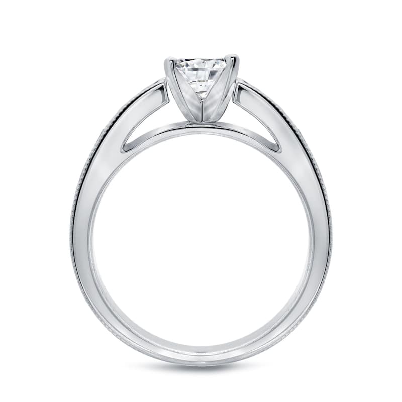 Auriya 14k Gold 2 carat TW Classic Round Diamond Engagement Ring Set