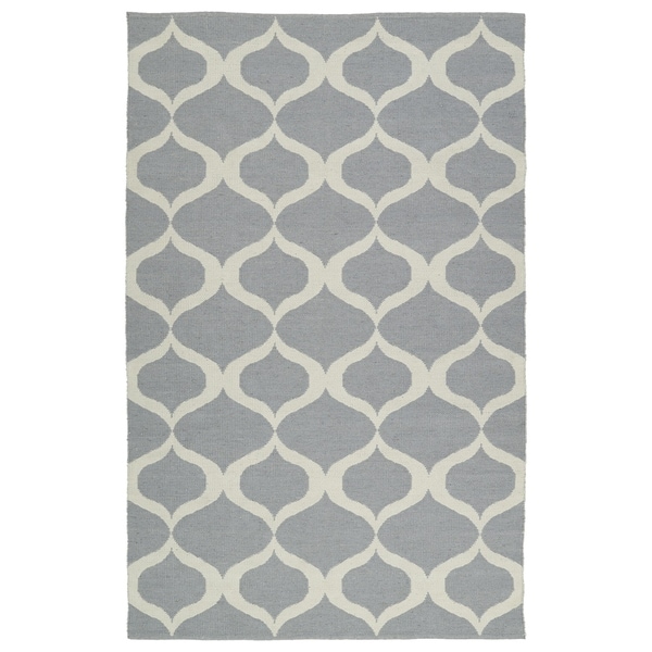 Shop Indoor/Outdoor Laguna Grey and Ivory Geo FlatWeave Rug 9' x 12