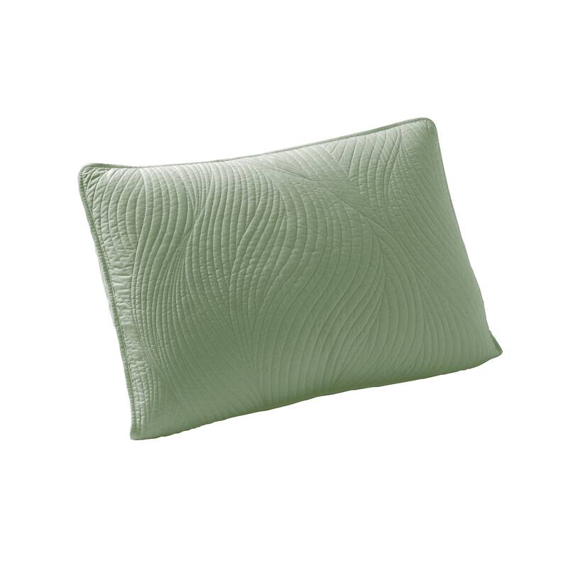 Brielle Home Stream Quilt Set - King Sham Set , Sage