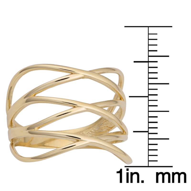 Fremada 14k Yellow Gold Women's Highway Ring